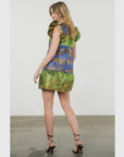 playful date night metallic mini dress