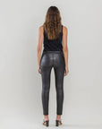 Mid Rise Coated Crop Skinny
