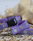 Lilac Seashell Dog Collar