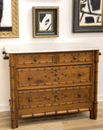 Faux Bamboo Commode w/ Marble Top