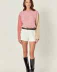 Stripe Color Block Sweatshirt