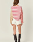 Stripe Color Block Sweatshirt