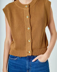 Gold Button Sweater Vest