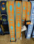 Orange/Turq. Batik Fish Dog Collar