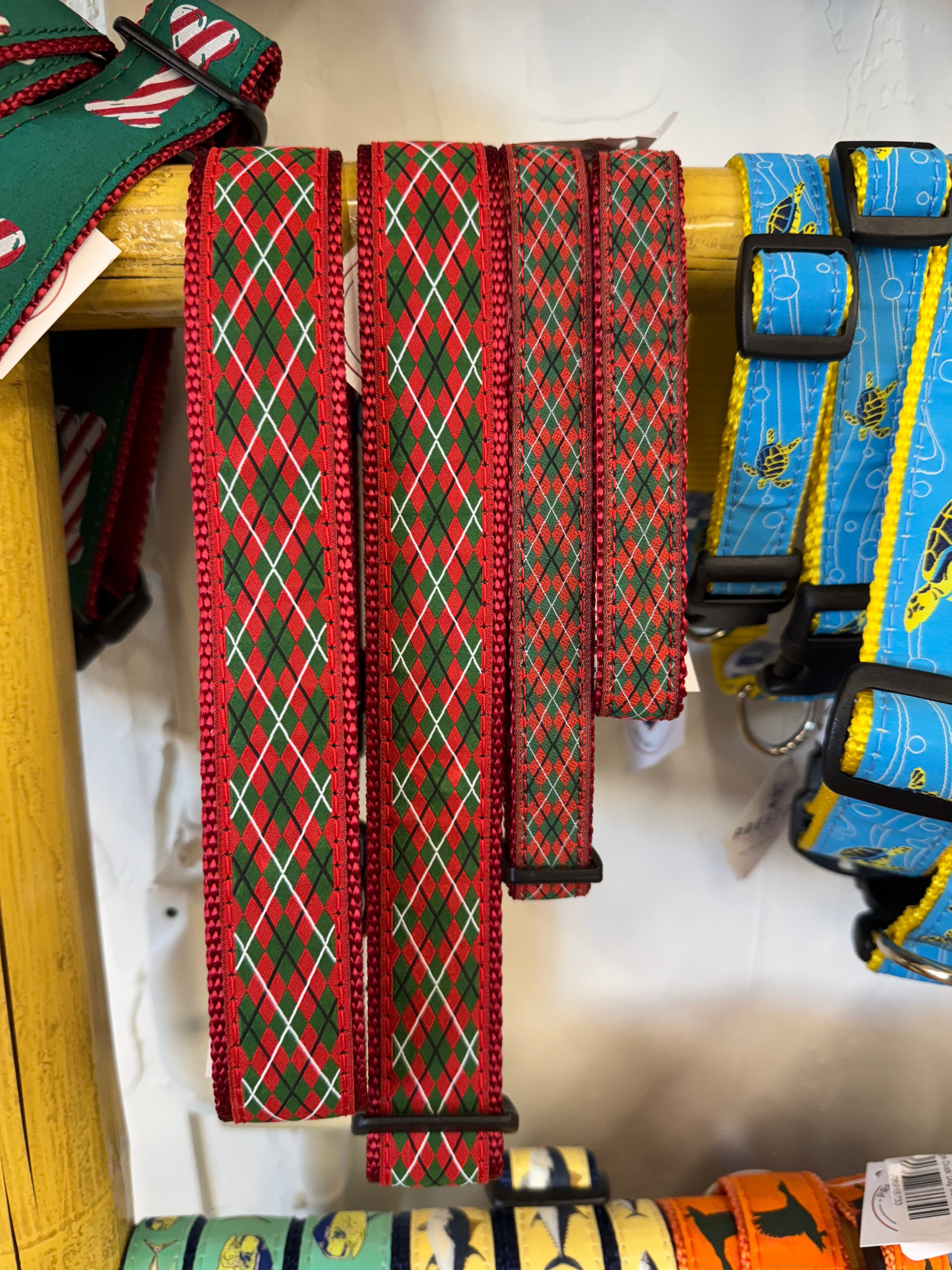 Christmas Argyle Dog Collar