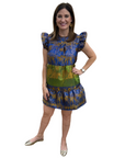 playful date night metallic mini dress