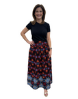 embroidered maxi festive resort skirt