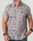 Perf Button Up Deer Camo