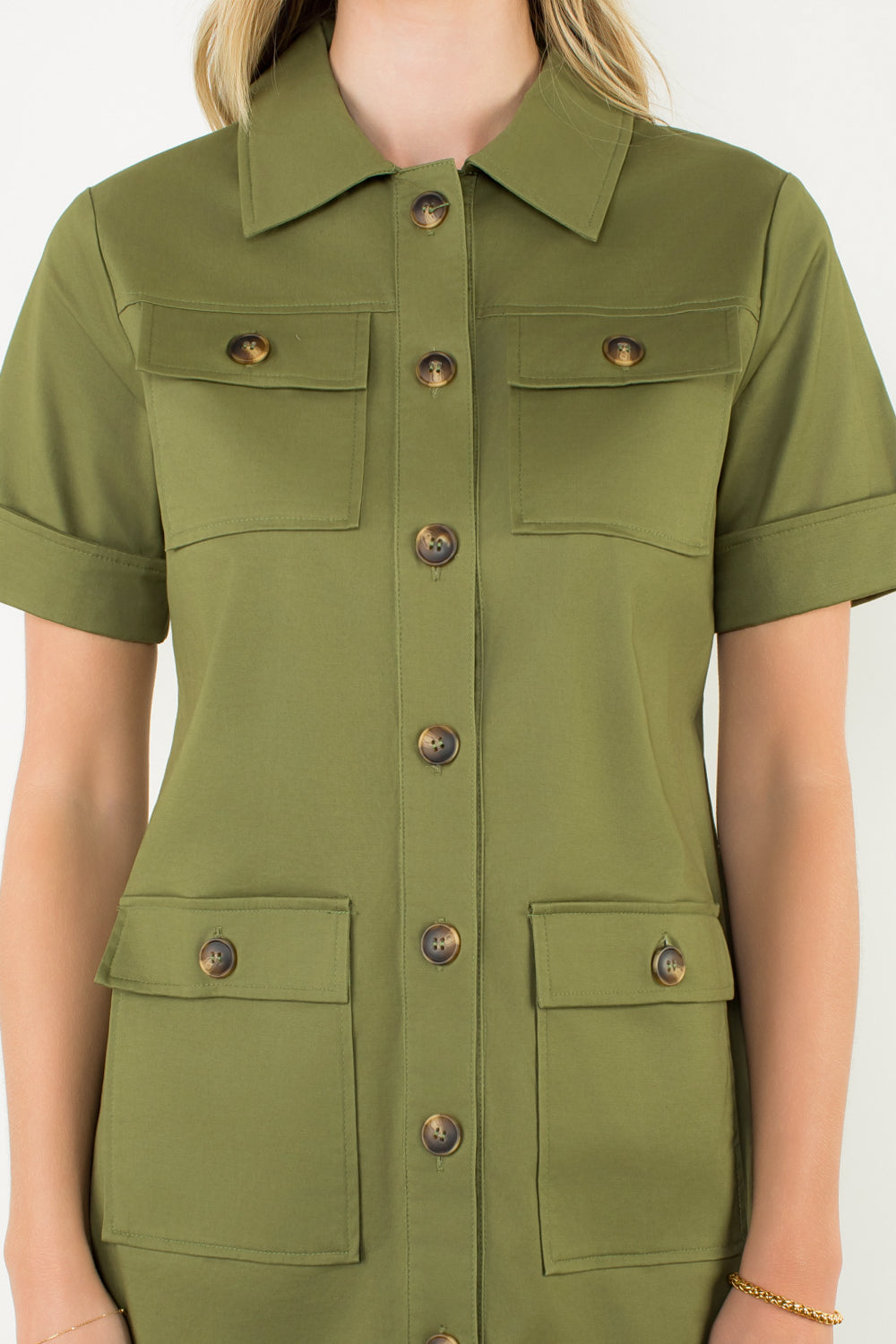 Olive SS Collared Dress