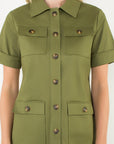 Olive SS Collared Dress