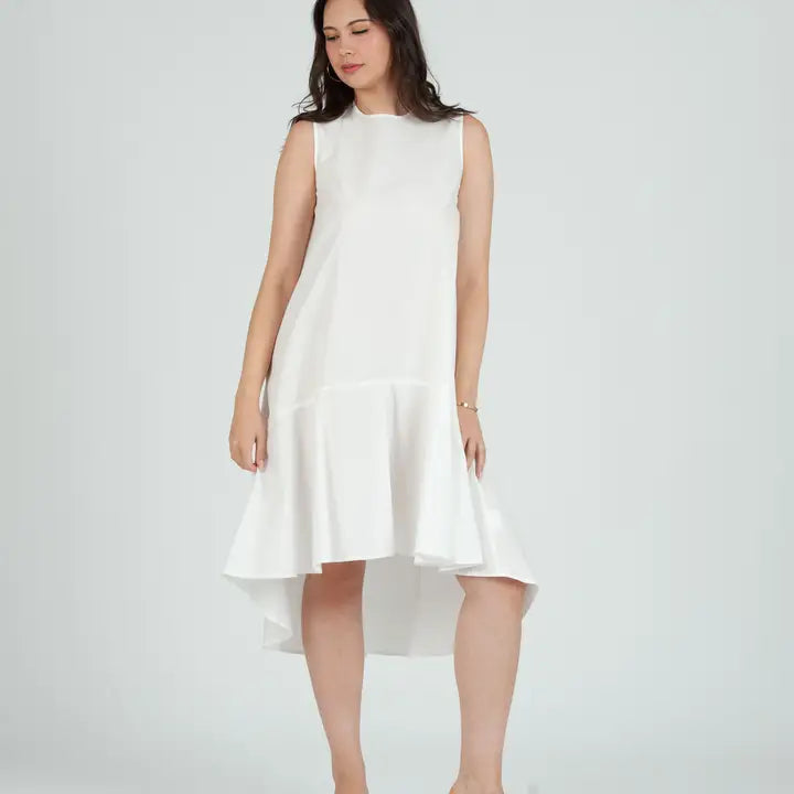 Poplin Hi-Low Dress