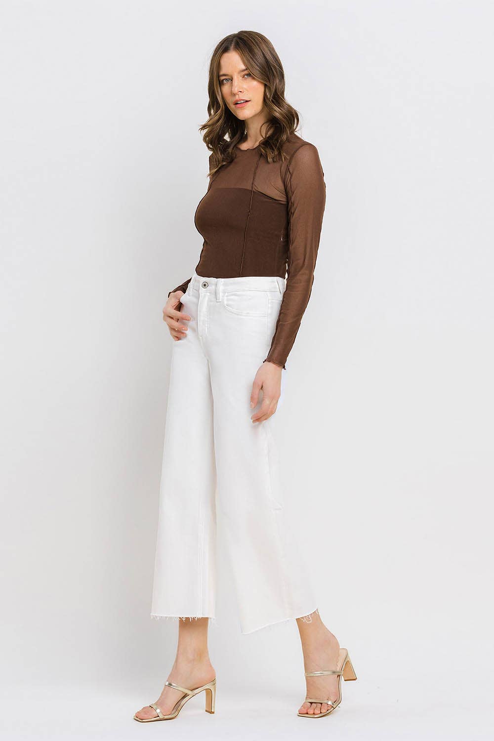 RAW HEM CROP WIDE LEG
