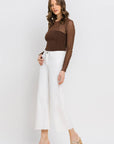 RAW HEM CROP WIDE LEG