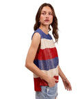 America Stripe Vest Top - Chatsworth Boutique