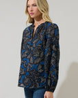 Aurina Floral Poplin Top - Chatsworth Boutique