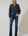 Aurina Floral Poplin Top - Chatsworth Boutique