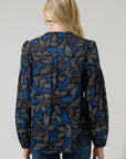 Aurina Floral Poplin Top - Chatsworth Boutique