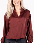 Lilah Bordeaux Blouse