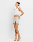 Sage Cuffed Denim Shorts
