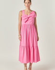 Bow Sleeveless Midi Dress - Chatsworth Boutique