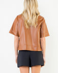 Boxy Leather Blouse - Chatsworth Boutique