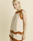 Brown Wave Blouse - Chatsworth Boutique