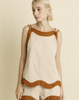 Brown Wave Blouse - Chatsworth Boutique