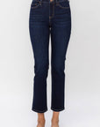 high rise ankle length slim jeans