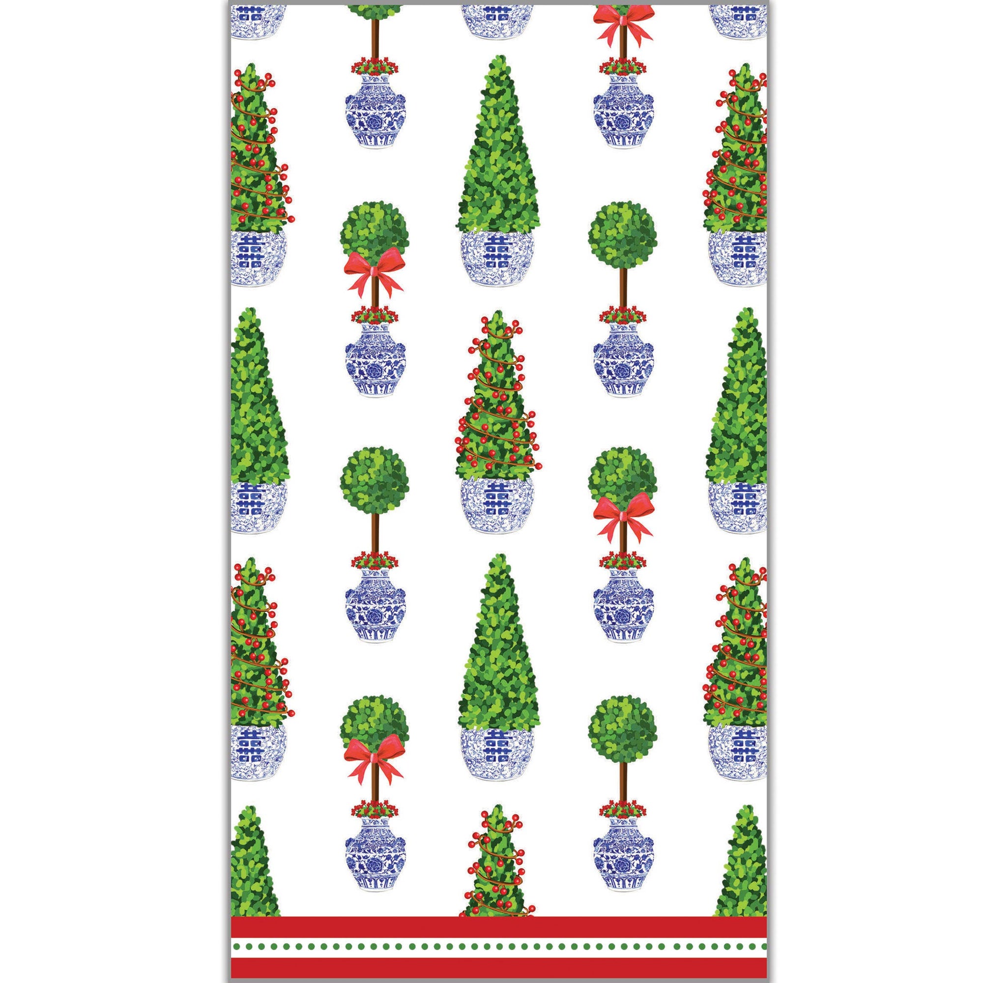Christmas Topiaries Paper Guest Towels