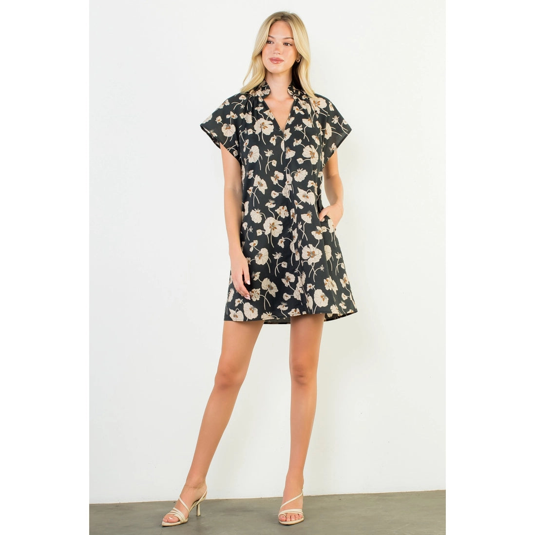 Black/Brown Floral Dress