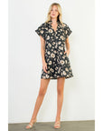 Black/Brown Floral Dress