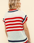 Stars & Stripes Netted Blouse