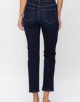 high rise ankle length slim jeans