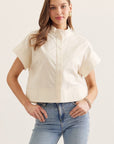 Classic Mock Neck Blouse - Chatsworth Boutique