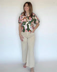Cream Wide Leg Crop - Chatsworth Boutique