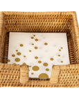 Rattan Cocktail Napkin Holder with Cutout