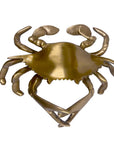Antiqued Brass Blue Crab