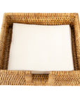 Rattan Luncheon Napkin Holder with Cutout