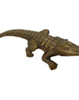 Antiqued Brass Alligator Paperweigh