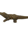 Antiqued Brass Alligator Paperweigh