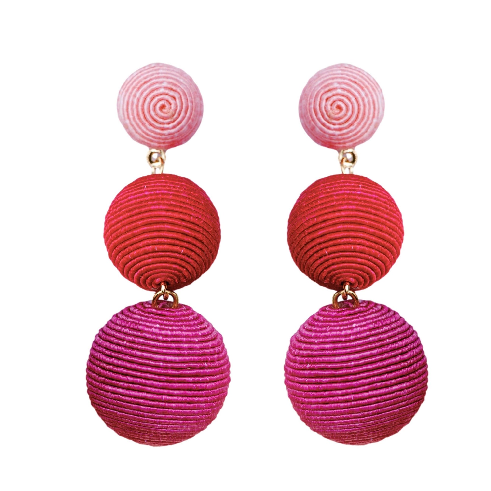 Pink/Red Ombre Earrings