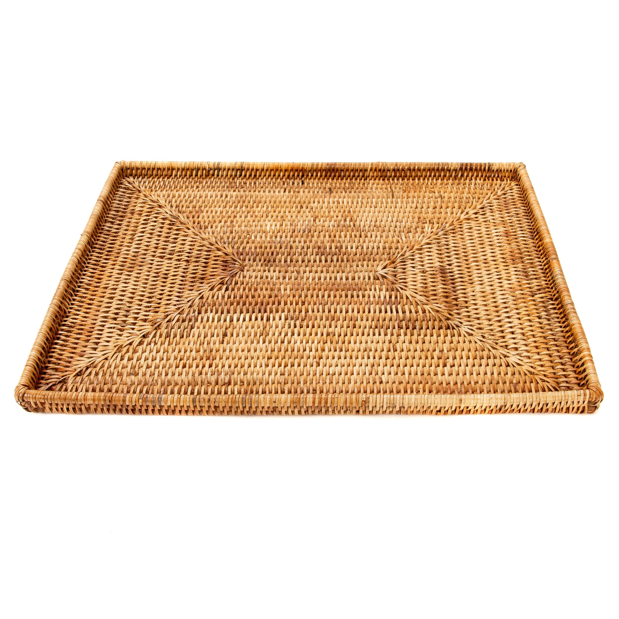 Rattan Rectangular Flat Tray