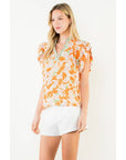 Flowy Sleeve V - Neck Top - Chatsworth Boutique