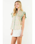 Flutter V - Neck Top - Chatsworth Boutique
