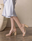 Francee Transparent Raffia Heel - Chatsworth Boutique