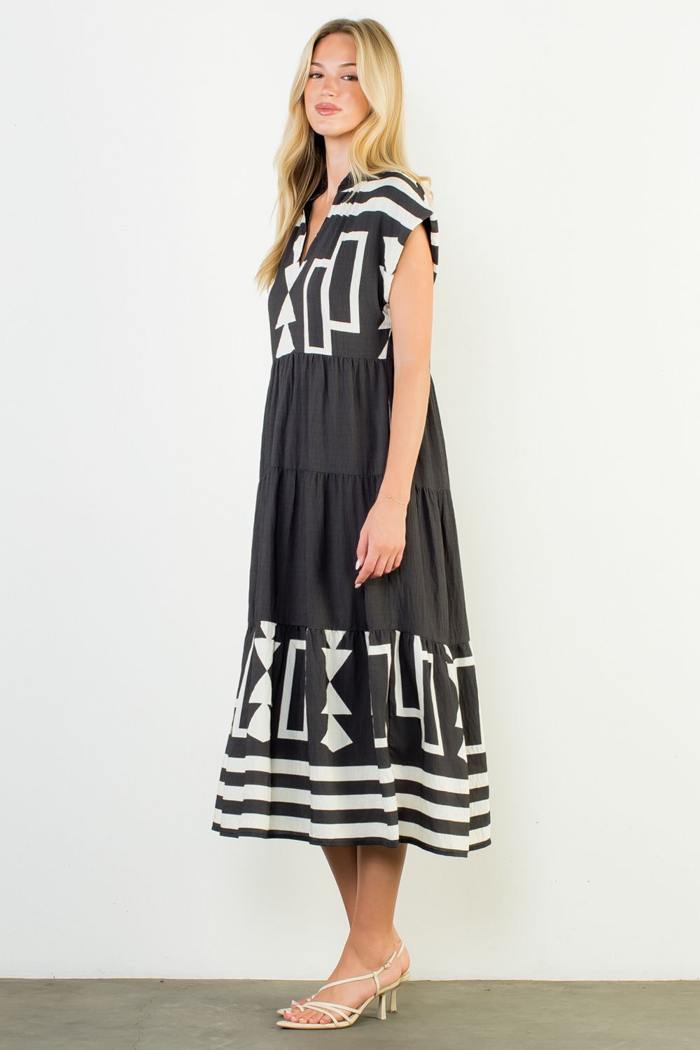 B&W Geometric Dress