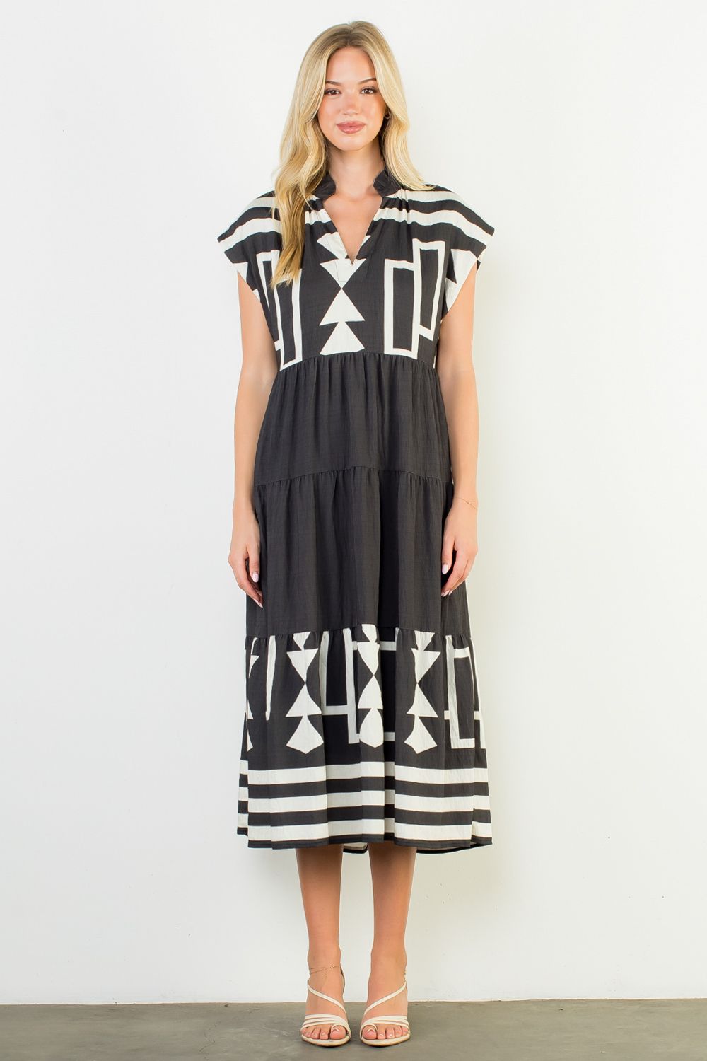 B&W Geometric Dress