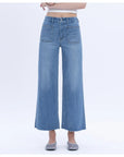 High Rise Pocket Wide Crop - Chatsworth Boutique