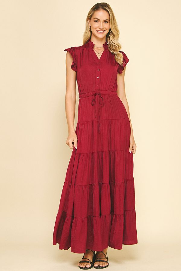 Fall Red Maxi Dress