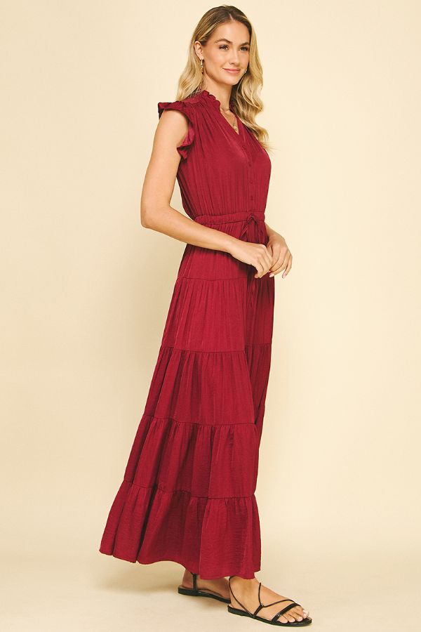 Fall Red Maxi Dress